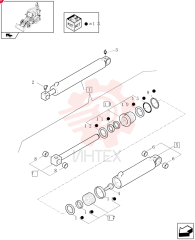 HYDRAULIC CYLINDER,Double Acting, 40mm Rod, 80mm Bore, 684.5mm Stroke
