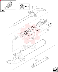 CYLINDER,Double Acting, 63.5mm Rod, 701mm Stroke