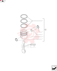 PISTON & RINGS KIT 87317256
