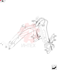 HYDRAULIC HOSE,19.05mm ID x 1650mm L 85819621 (2)