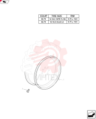 WHEEL,9.75”x16.5”, 8 Bolts, NH Bright Yellow