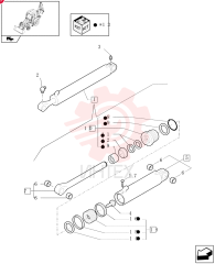 HYDRAULIC CYLINDER,Double Acting, 44.5mm Rod, 82.6mm Bore, 777mm Stroke