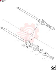 AXLE-SHAFT, ARTICULA,1023.5mm L