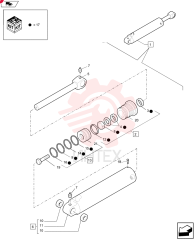 CYLINDER,Double Acting, 63.5mm Rod, 133.4mm Bore, 907mm Stroke