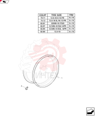 WHEEL,9X18, 8 Bolts, Bright Yellow 87305236 (2)