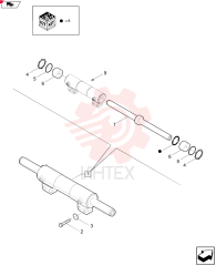STEERING CYLINDER,Double Acting, 40mm Rod, 70mm Bore, 249mm Stroke 84264406 (1)
