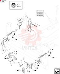 TAIL LAMP,12V, 21W, Amber/Red 87303309 (2)