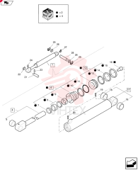 HYDRAULIC CYLINDER,Double Acting, 50mm Rod, 700mm Stroke