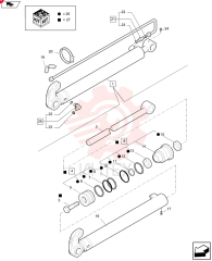 HYDRAULIC CYLINDER,Double Acting, 44.5mm Rod, 76.2mm Bore, 1050mm Stroke
