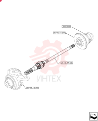 AXLE-SHAFT, ARTICULA,1023.5mm L
