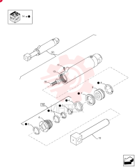 CYLINDER,Double Acting, 56mm Rod, 100mm Bore, 630mm Stroke 84209918 (2)
