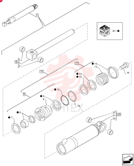 HYDRAULIC CYLINDER,Double Acting, 40mm Rod, 80mm Bore, 684.5mm Stroke 87315521 (2)