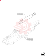 CYLINDER,Double Acting, 63.5mm Rod, 88.9mm OD, 765mm Stroke 87499150 (1)