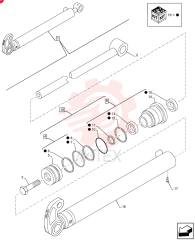 HYDRAULIC CYLINDER,Double Acting, 44.5mm Rod, 76.2mm Bore, 1200mm Stroke 87327259 (2)