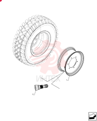 WHEEL,W8Lx16, 8 Bolts, NH Bright Yellow