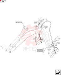 HYDRAULIC HOSE,19.05mm ID x 1650mm L 85819621 (2)