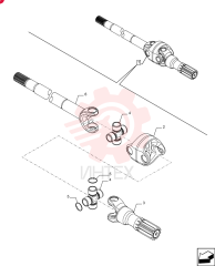 AXLE-SHAFT, ARTICULA,1023.5mm L