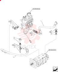 HOSE,15.88mm ID x 710mm L, SAE 100R16 84529409 (2)