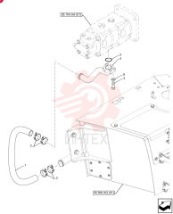 HYDRAULIC HOSE,50mm ID x 450mm L 85811870 (2)