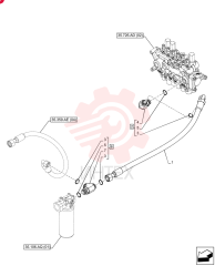 HOSE,19.05mm ID x 1050mm L, SAE 100R1 84159455 (1)