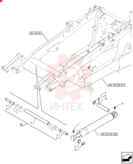 HYDRAULIC CYLINDER,Double Acting, 40mm Rod, 80mm Bore, 684.5mm Stroke 87315521 (1)