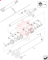 HYDRAULIC CYLINDER,Double Acting, 63.5mm Rod, 120.6mm Bore, 701mm Stroke