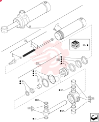 HYDRAULIC CYLINDER,Double Acting, 50mm Rod, 110mm Bore, 222.84mm Stroke 87315529 (2)
