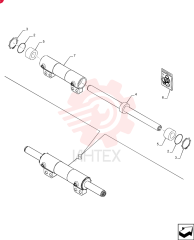 STEERING CYLINDER,Double Acting, 40mm Rod, 70mm Bore, 249mm Stroke 84264406 (2)