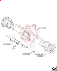 STEERING CYLINDER,Double Acting, 40mm Rod, 70mm Bore, 249mm Stroke 84264406 (3)