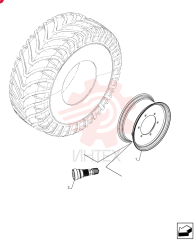 WHEEL,10.5”x17.5”, 8 Bolts, NH Bright Yellow