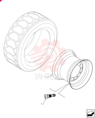WHEEL,W16Lx24, 10 Bolts, NH Bright Yellow 86981754 (1)