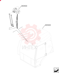 WIPER ARM,Dual, 414mm L