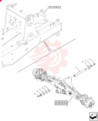 AXLE PIN,50mm OD x 436.5mm L