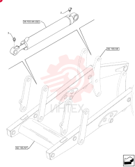 HYDRAULIC CYLINDER,Double Acting, 44.5mm Rod, 82.6mm Bore, 777mm Stroke 87324213 (1)