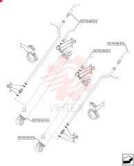 HYD TUBE,12 mm OD x 847, 37 mm L
