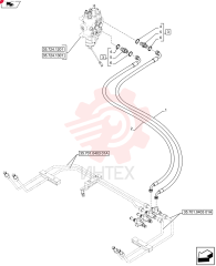 FLEXIBLE HOSE,12.7mm ID x 620mm L 87619505 (1)