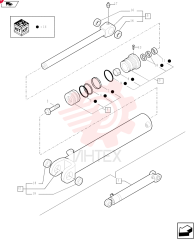 CYLINDER,Double Acting, 63.5mm Rod, 701mm Stroke