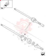 AXLE-SHAFT, ARTICULA,1023.5mm L