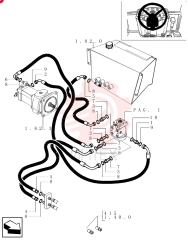 HYD CONNECTOR,11/16-16 ORS x 7/16-20 UNF-2A 85802640 (1)