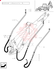 HYDRAULIC HOSE,920mm lg