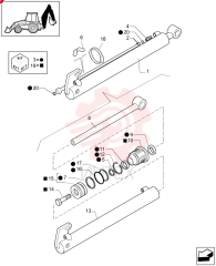 HYDRAULIC CYLINDER,Double Acting, 50mm Rod, 1200.5mm Stroke