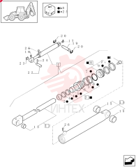 HYDRAULIC CYLINDER,Double Acting, 50mm Rod, 700mm Stroke