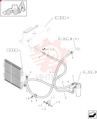HYD CONNECTOR,1-11/16-12 ORFS x 1-5/16-12 ORB 85802801 (1)