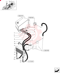 HYDRAULIC HOSE,25.4mm ID x 1170mm L