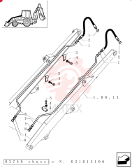 HYDRAULIC HOSE,390mm lg 85802881 (1)