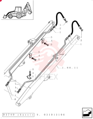 HYDRAULIC HOSE,390mm lg 85802881 (2)