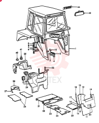 Assy., L/Center Pivot Backhoe, NH-E, Years: 01-JAN-75-31-DEC-81