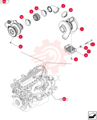 Схема (F3DFA613B*E003) - ENGINE 504384985 - 84250911 W/BRAKE 504388542