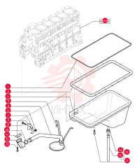 OIL PAN GASKET SET,17.3mm Thk