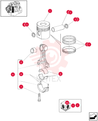 PISTON & RINGS KIT 87802363